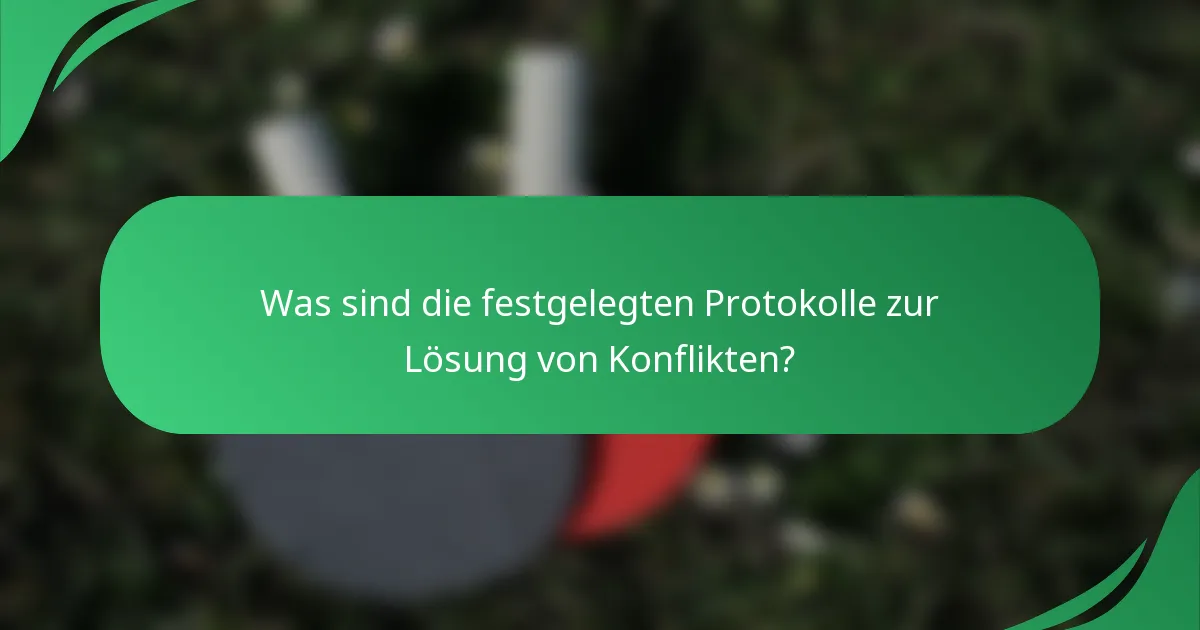 Was sind die festgelegten Protokolle zur Lösung von Konflikten?