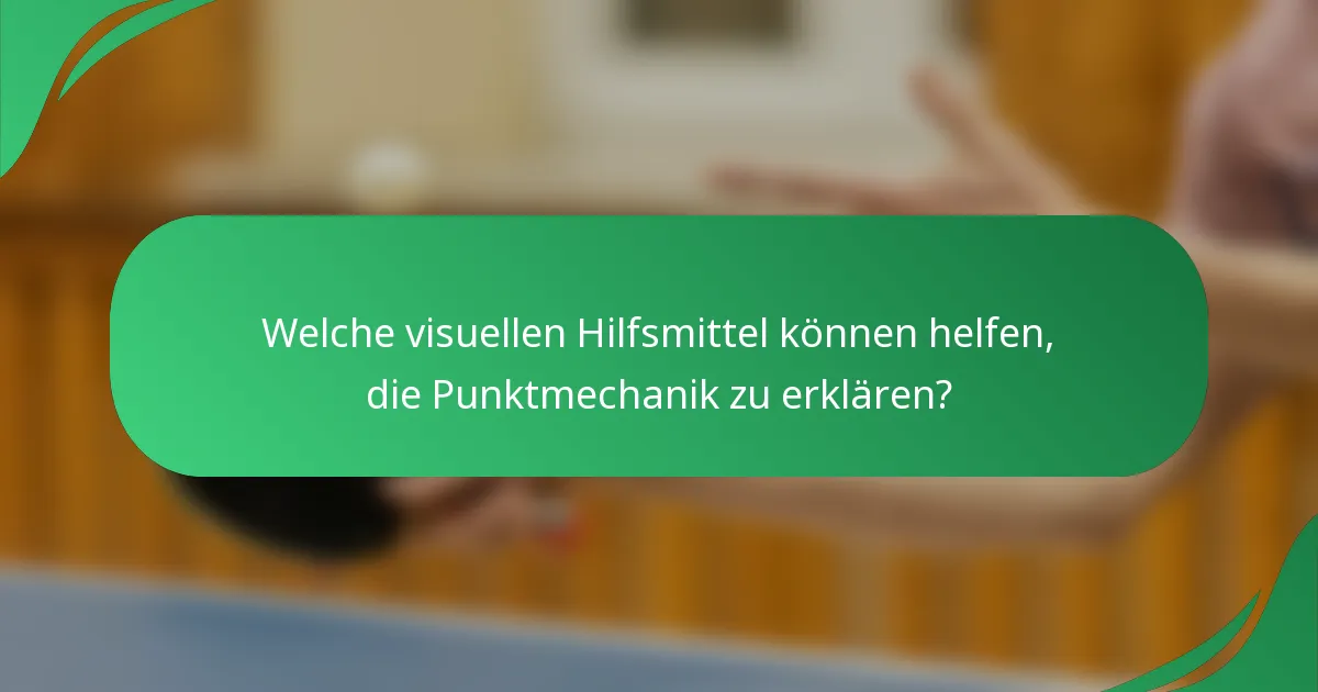 Welche visuellen Hilfsmittel können helfen, die Punktmechanik zu erklären?